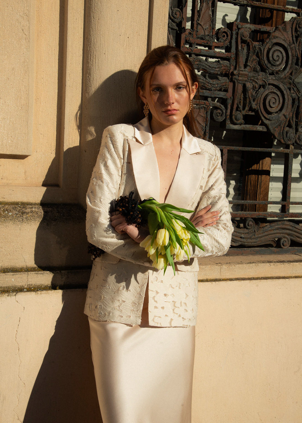 Luminous Champagne Tailored Blazer
