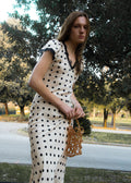 Vintage polka dot lace dress
